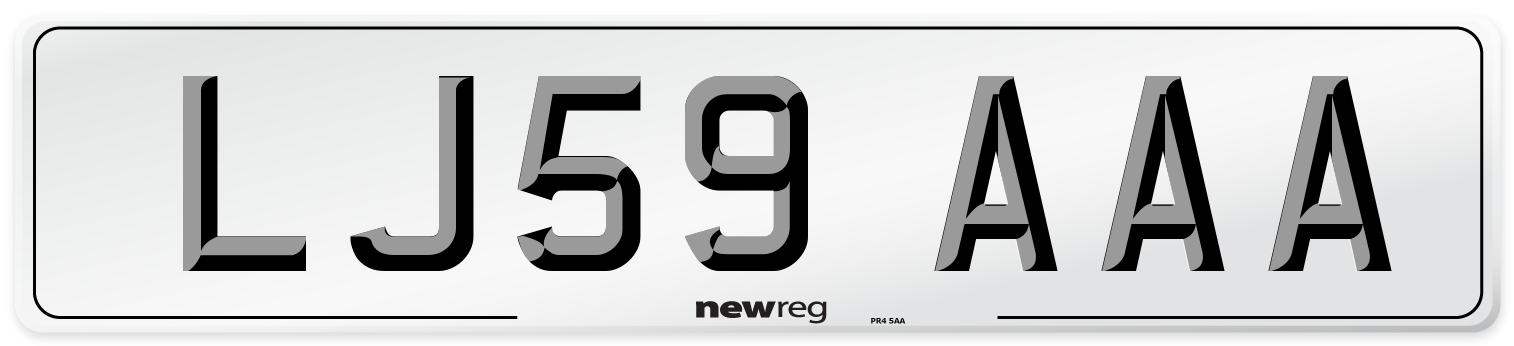 LJ59 AAA Number Plate from New Reg